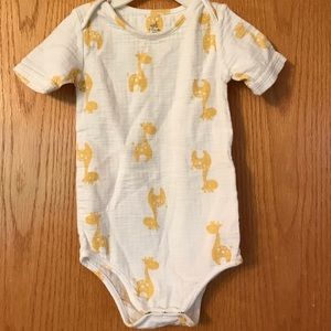 Aden and Anais giraffe organic onesie